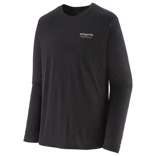 Patagonia Cap Cool Merino Blend Graphic Funktionsshirt - Schwarz, Gr. M - Hochwertiges Funktionsshirt aus Merinowolle für optimalen Tragekomfort und vielseitige Einsatzmöglichkeiten. Ideal für aktive Tage und entspannte Freizeit.