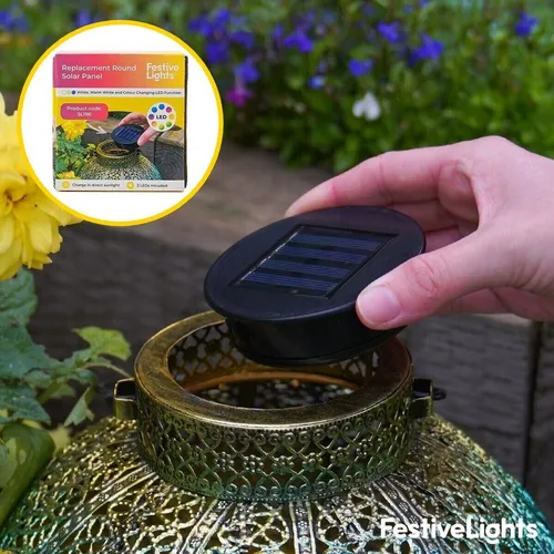 Ersatz Weiß, Warmweiß & Mehrfarbige Solar Panel Gartenlaternen Lichter