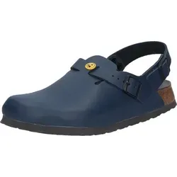 Birkenstock Tokio ESD Pantolette blau Gr. 37 - Antistatisch & Komfortabel - Clogs mit anatomisch geformtem Kork-Latex-Fußbett, ideal für ESD-Bereiche. Der verstellbare Riemen sorgt für perfekten Halt und schützt vor elektrostatischen Entladungen.