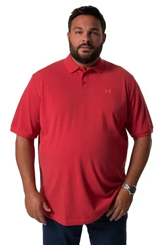 Men Plus Herren große Größen Übergrößen Menswear L-8XL Men+ Poloshirt, Basic, Piqué, Halbarm, bis 8 XL rot 7XL 836256535-7XL