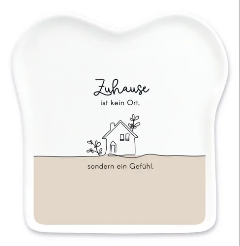 Grafik Werkstatt Toastständer Grafik-Werkstatt Toast-Teller mit Spruch, Porzellan, lebensmittelecht, spülmaschinengeeignet