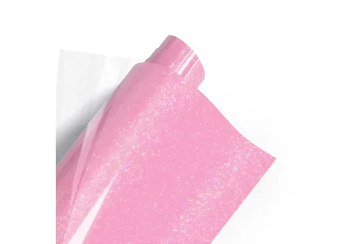 POLI-TAPE POLI-CUT Plotterfolie POLI-FLEX IRON-ON PEARL GLITTER, 30,5 cm x 61 cm, Textiltransferfolie mit Glittereffekt