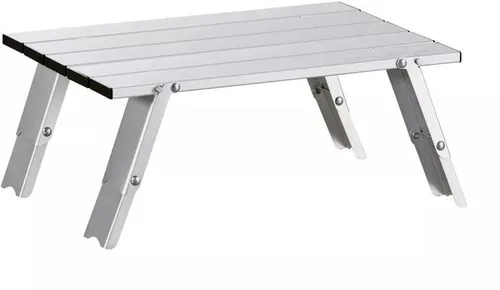 Uquip Campingtisch Handy Mini - Faltbarer Angel Tisch - Leichter, wetterfester Klapptisch aus Aluminium, ideal für Camping und Angeln. Verstellbare Höhe und kleines Packmaß für einfachen Transport. Belastbar bis 30 kg.