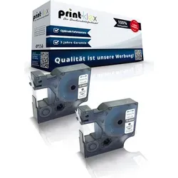 2x Kompatible Schriftbänder für Dymo D1 45020 Labelpoint150 Labelpoint200 Labelpoint250 Labelpoint300 Labelpoint350 S0720600 12mmx7m White Clear ...
