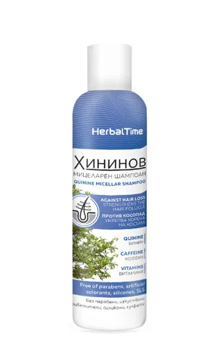 Herbal Time Anti-Haarausfall Shampoo mit Chinin Biotin Kopfhautpflege sulfatfrei