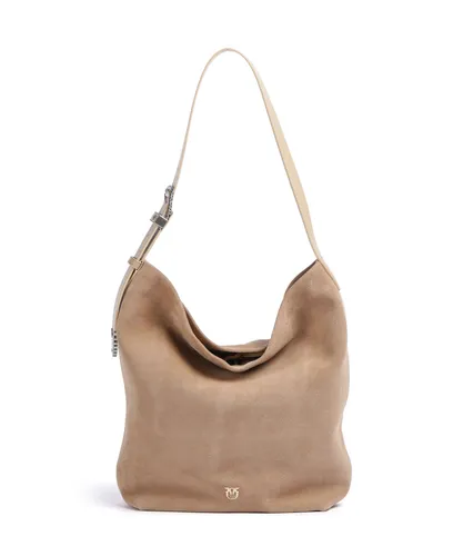 Pinko Big Beuteltasche - Damen - Braun 106834-A0F6-L08A - Elegante Pinko Big Beuteltasche aus hochwertigem, aufgerautem Leder in stilvollem Braun. Ideal für den täglichen Gebrauch und ein echter Blickfang!