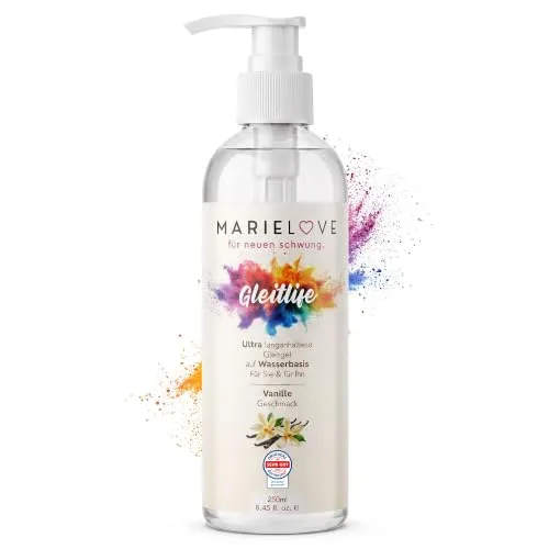 Gleitgel Gleitlife auf Wasserbasis 250 ml – Vanilleduft & -geschmack – mit Hyaluronsäure – vegan & parabenfrei – für Massagen, Silikon-Toys & Latex-Kondome