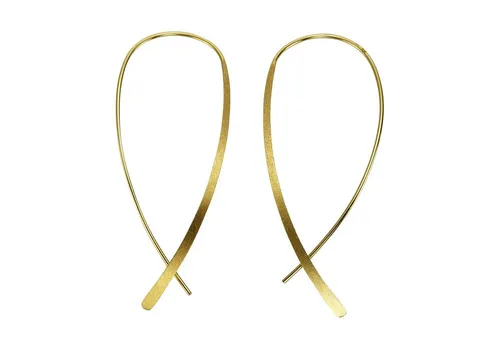 Elegante Ohrhänger aus 925 Silber vergoldet, 70mm lang in gelb von Celesta