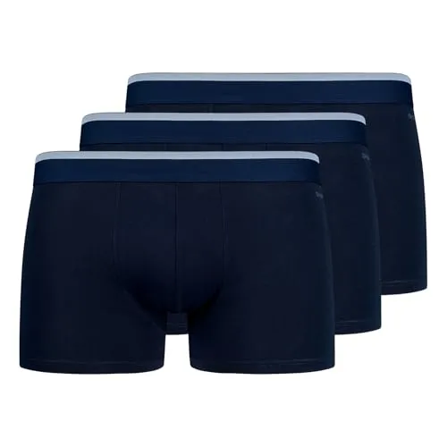 Skiny 3er-Set Boxershorts in Dunkelblau, Größe XXL - Herren Boxershorts im praktischen 3er-Set, aus 94% Baumwolle für höchsten Tragekomfort und elastischen Bund für perfekte Passform.