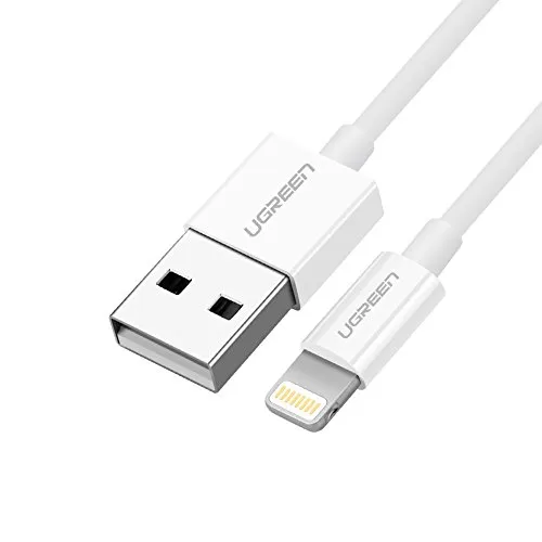 Ugreen - Vernickeltes Kabel 10w Usb-a Kompatibel Mit Iphone-kabel In Weiß 1m 480 Mbit/s