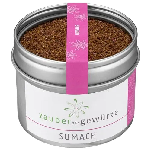 Zauber der Gewürze Sumach Gewürz - Premium-Qualität - Kräuter mit frisch-säuerlichem Geschmack, ideal für die orientalische Küche. Perfekt zum Würzen von Salaten, Fleisch und Reisgerichten. Hochwertige Rohstoffe für besten Geschmack.