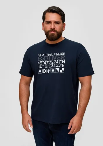 s.Oliver Kurzarmshirt T-Shirt Printshirt aus Baumwolle