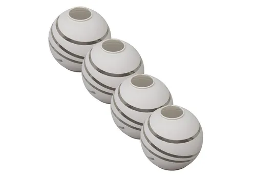 E14 Lampenglas ELLIOTT - 4er Set - Ersatzglas für Tischlampen, rundes Design aus hochwertigem Glas, ideal für alle Wohnräume und sorgt für stilvolle Beleuchtung.