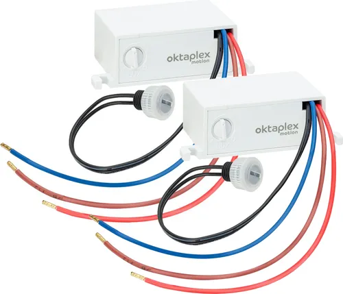 Dämmerungsschalter Einbausensor IP20/IP65 - Fotozellen Sensor Anthrazit 2er Set - Smart Home Lichtsteuerung für Innen und Außen, mit automatischer Dämmerungserkennung und Schaltverzögerung für effiziente Energieeinsparung.