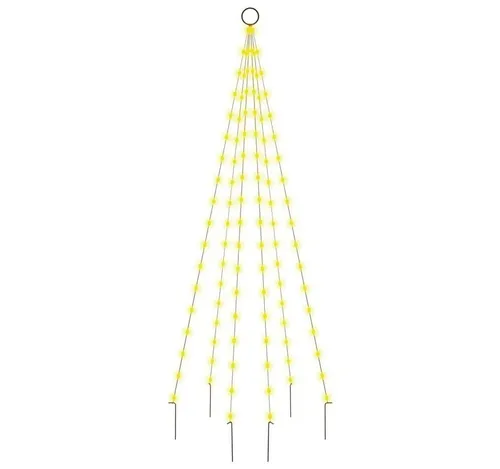 vidaXL Christbaumschmuck LED-Weihnachtsbaum für Fahnenmast Warmweiß 108 LEDs 180 cm (1-tlg)