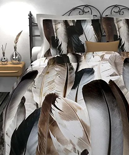 Heckett Lane Mako-Satin Wendebettwäsche Raaf 135x200 (80x80) Naturell