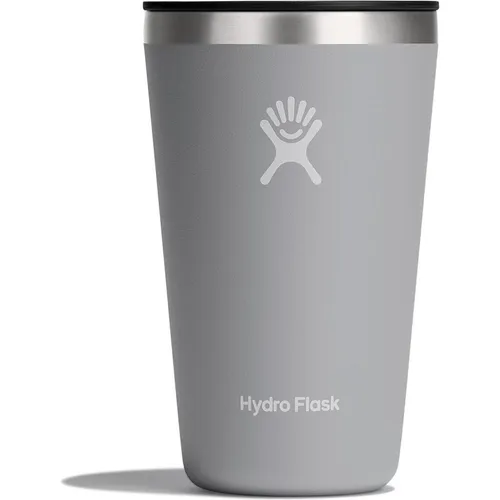 HYDRO FLASK Thermobecher 473 ml - Auslaufsicher und Vakuumisoliert - Thermosflasche für Unterwegs, doppelwandige Isolierung hält Getränke stundenlang heiß oder kalt. Ideal für Kaffee und Bier, mit praktischem Press-In-Deckel und schlankem Design für Becherhalter.