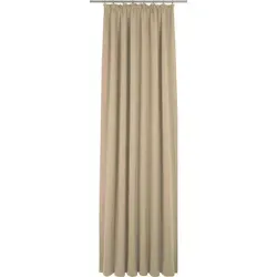 Adam Vorhang Uni Collection light (1 St), Kräuselband, blickdicht, aus 100% Bio-Baumwolle beige 145 cm x 175 cm