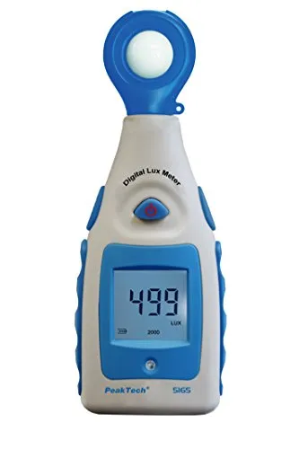 PeakTech Digital Luxmeter - Präziser Lichtmesser für professionelle Anwendungen - Test & Messung: Automatische Hintergrundbeleuchtung und Messbereich bis 200000 Lux für präzise Helligkeitsmessungen.