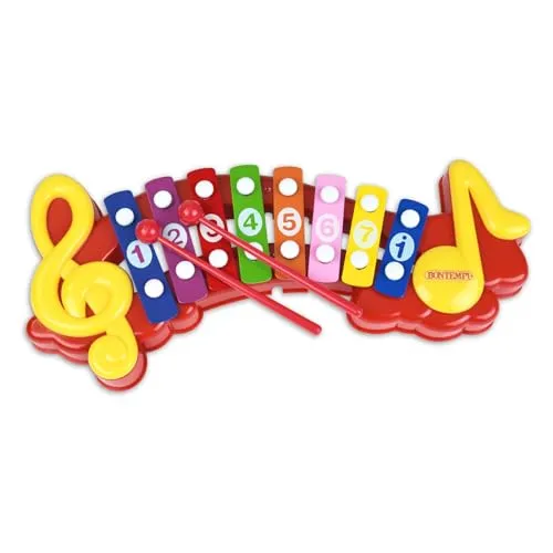 Bontempi | MiniMelodies: Xylophon mit 8 Noten für eine melodiöse Einführung in die Musik, 340x155x40 mm