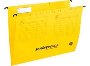 Schäfer Shop Select Hängemappe, DIN A4, Öffnung seitlich, gelb, 25 Stück