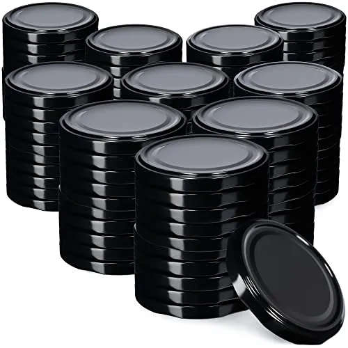 KADAX Schraubdeckel fi82 mm - Twist-Off-Deckel Set aus Metall, 100 Stück - Einmach-Deckel für Gläser mit 82 mm Durchmesser, dicht und lebensmittelecht, ideal für Marmelade und Eingemachtes, mit 6 Einrastzähnen für sicheren Verschluss.