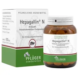 Hepagallin N - Arzneimittel mit Trockenextrakt aus Artischockenblättern, unterstützt die Leberfunktion und ist ideal für Erwachsene und Kinder ab 12 Jahren.