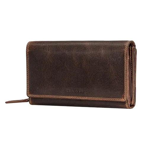 STILORD 'Alissa' Elegante Geldbörse Damen aus Leder - Damen-Geldbörsen mit 26 Kartenfächern und RFID-Schutz für maximale Sicherheit und Stauraum. Stilvolles Design aus echtem Leder, ideal für jeden Anlass.