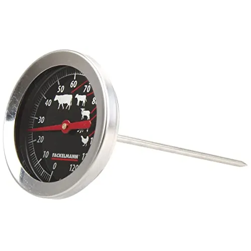 FACKELMANN 63803 Bratenthermometer, 14cm, Edelstahl, Silber