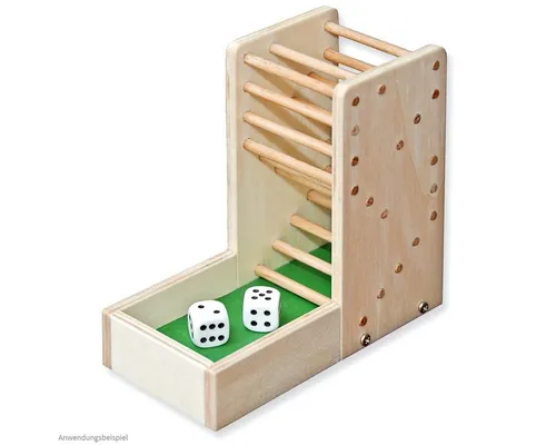 matches21 HOME & HOBBY Würfelturm Bausatz Kinder ab 11 Jahren Holzbaukasten