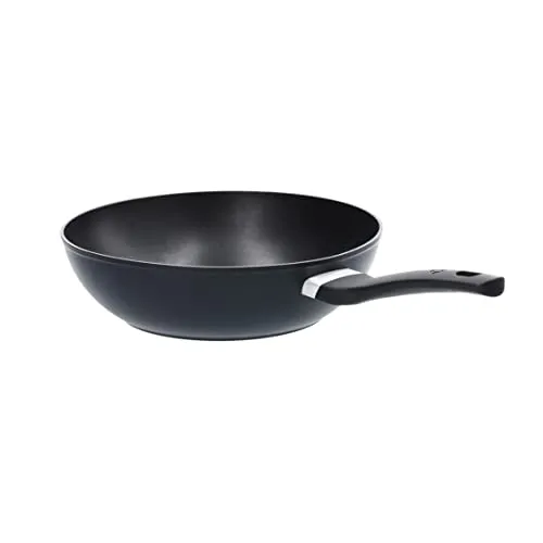 MasterChef Wok - Wokpfanne Induktion, Bratpfanne 28 cm Hoher Rand, Beschichtete Pfanne, Antihaftbeschichtung, Aluminium, Perfekt für Nudeln, Raclette, Gaskocher, Induktionskochfeld, Ceranfeld