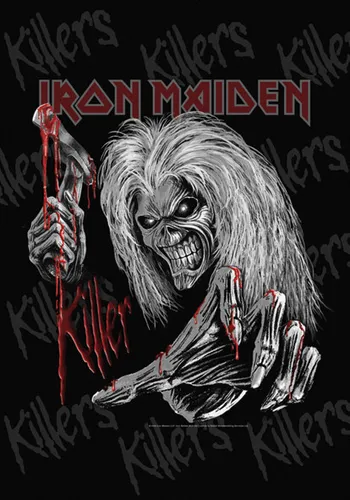 IRON MAIDEN AUFKLEBER STICKER # 79 COLLAGE KILLERS 7x5cm in schwarz von Heart Rock