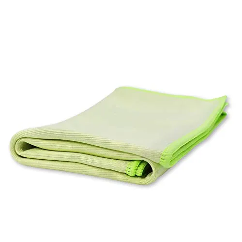 ABACUS® Mikrofasertuch Professional Shine XL grün 50 x 70 cm 300 g/m² - Glastuch Spiegeltuch Scheibentuch Microfasertuch Tuch für Spiegel Glas Scheiben Microfaser streifenfrei (6290)