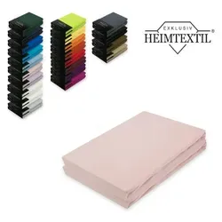 EXKLUSIV HEIMTEXTIL Marke Jersey Spannbettlaken Doppelpack Rundumgummizug 180 - 200 x 200 cm Rosa