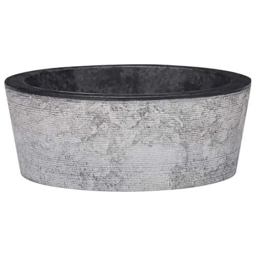 vidaXL Waschbecken Aufsatzwaschbecken aus Marmor - Elegantes Aufsatzwaschbecken aus handgefertigtem Marmor, robust und leicht zu reinigen, ideal für moderne Badezimmer.