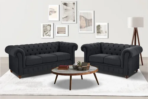 Home affaire Sitzgruppe Chesterfield, (2-tlg), hochwertige Knopfheftung, bestehend aus 2- und 3-Sitzer