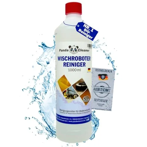 PandaCleaner 1L Bio Reinigungsmittel für Wischroboter - Bodenreiniger Wischroboter - Putzmittel für Wischroboter - Streifenfreie & materialschonende Reinigung aller Böden (1000ml)