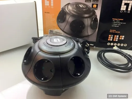 LevelOne PLI-3310 HomePlug Pro Powerbridge Powerline 6-fach Steckdose 3xLAN NEU