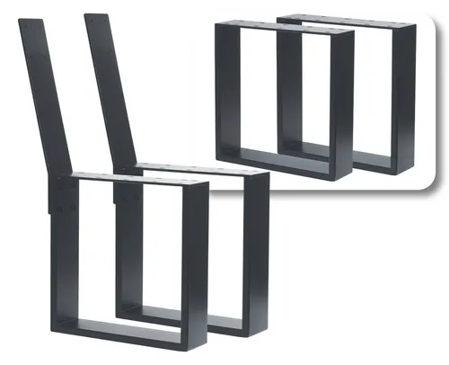 HAGO Tischbein HAGO24 Bankgestell - Anthrazit, hochwertige Bank Füße aus Stahl - Tischbeine für den robusten Bankbau im Industrial-Style, witterungsbeständig und bis zu 1.000 kg belastbar, ideal für Innen- und Außenbereiche.