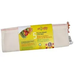 ecodis Einkaufsbeutel 5 Baumwollbeutel - Größe L 30x33cm von ECODIS