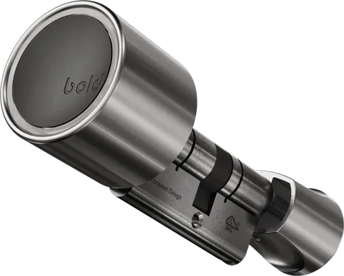 Bold Elite Smart Lock Cylinder SX43 Silber - Smart Lock für moderne Häuser und Unternehmen, mit automatischer Entsperrung und Matter-Kompatibilität für einfache Smart-Home-Integration.