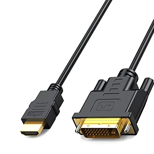 MMOBIEL HDMI zu DVI Kabel Adapter - Bidirektionaler DVI-D Dual Link zu HDMI Kabel Konverter Unterstützt alle hochauflösenden LCD und LED Displays, Monitore und Tv's 1080p High-Speed Gold Stecker - 1m
