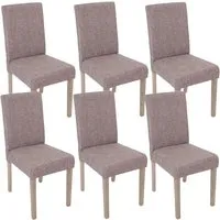 6er-Set Esszimmerstuhl Littau - Bequeme Küchenstühle in Grau mit Eichenbeinen - Stühle mit bequemer Sitzpolsterung, ideal für Esszimmer und Küche. Ausgezeichnetes Qualitätsmanagement und sozial verantwortungsvolle Herstellung.