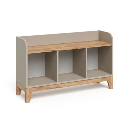 VitaliSpa Kindersitzbank Malia, Cashmere/Artisan, 107.2 x 63.8 cm - Die VitaliSpa Kindersitzbank Malia bietet eine stilvolle Sitzgelegenheit und Ablagefläche für Kinder. Mit ihrem modernen Design fördert sie Ordnung und Kreativität im Kinderzimmer. Ideal zum Spielen und Ausruhen.
