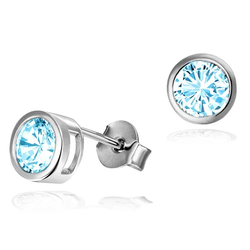 Goldmaid Ohrstecker Ohrringe 925 Sterlingsilber Zirkonia rund Topasfarben NEU