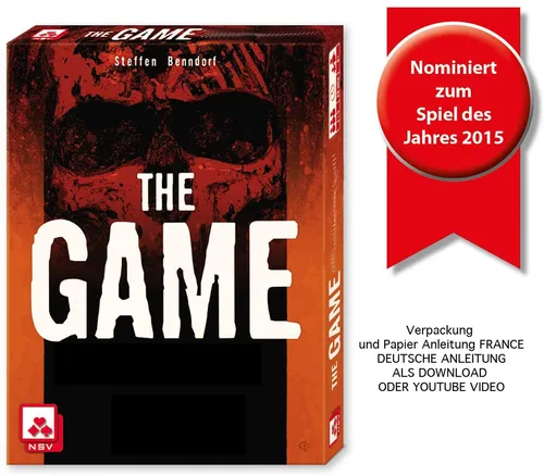 NSV - 4034 - The Game - Kartenspiel - Deckkartenspiel, nominiert zum Spiel des Jahres 2015! Alle spielen gegen das Spiel – ideal für 1-5 Spieler ab 8 Jahren und sorgt für spannende 20 Minuten Spielspaß!