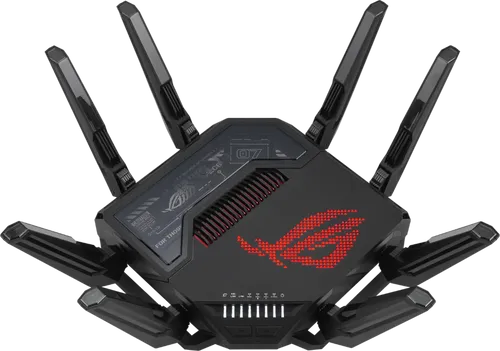 ASUS ROG Rapture GT-BE98 - Wi-Fi 7 Gaming-Router mit 10-Gbit/s Anschluss, optimiert für lagfreies Gaming und blitzschnelle Downloads