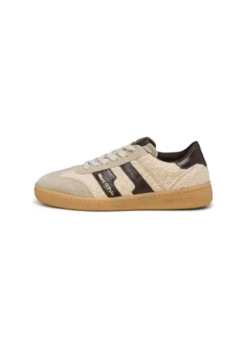 Marc O’Polo Damen Sneaker 50716263506330741 (36/light taupe-dark brown) - Klassische Sandalen mit gut gepolsterter Decksohle, herausnehmbar und rutschhemmend – der sportliche Look macht diese Sneaker zum Must-Have!