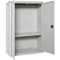 PROREGAL Stahlschrank AMEGO 90 x 80 x 40 cm – Abschließbarer Metallschrank - Praktischer Stahlschrank mit 1 Fachboden, abschließbar und leicht montierbar. Ideal für die sichere Lagerung von Büromaterialien. Robust und langlebig dank kratzfester Beschichtung.