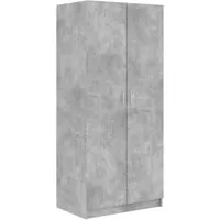 vidaXL Kleiderschrank Betongrau 80x52x180 cm